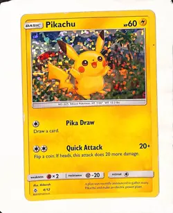 Pokemon Pikachu TCG #4/12 McDonald's Confetti Holo Promo 2018 - Image 1