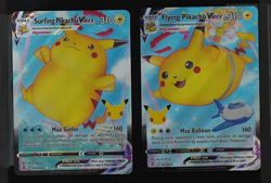 Pokemon TCG Surfing Pikachu VMAX 009/025 & Flying Pikachu VMAX 007/025 NM - Image 1