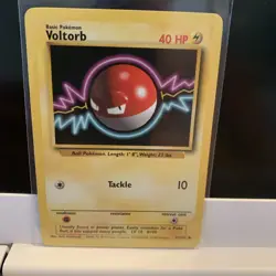 Voltorb 67/102 Common Base Set Unlimited Pokemon NM - Image 1