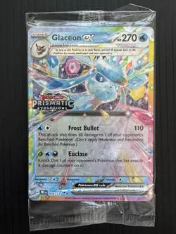 Pokemon TCG Glaceon (Prismatic Evolution Stamp) EX 026/131 Double Rare NM Sealed - Image 1