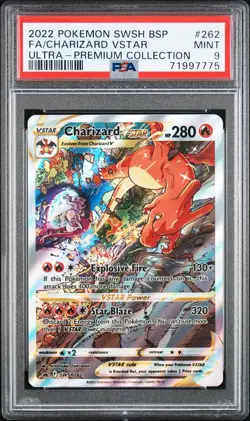 2022 Pokemon Charizard VSTAR 262 Black Star Promo Ultra Premium Collection PSA 9 - Image 1