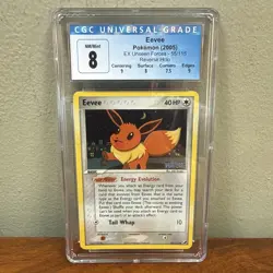 Pokemon Eevee Holo Rare #55/115 - EX Unseen Forces Stamped Set CGC Graded 8 - Image 1