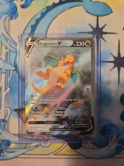 Pokemon TCG Dragonite V Ultra Rare Full Art Holo 192/203 Evolving Skies - Image 1