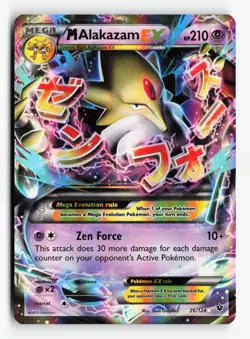 M Alakazam EX 26/124 XY Fates Collide Pokemon TCG Ultra Rare Near Mint NM - Image 1