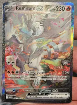 Pokemon Reshiram Ex 166/086 White Flare Special Illustration Rare NM - Image 1