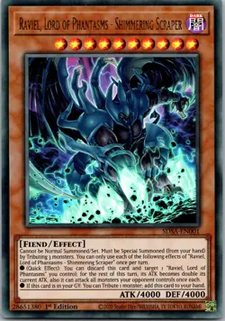 Yugioh Raviel, Lord of Phantasms - Shimmering Scraper SDSA-EN001 1st Ed Ultra NM - Image 1