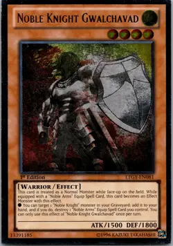 Yugioh Noble Knight Gwalchavad LTGY-EN081 1st Edition Ultimate Rare NM - Image 1