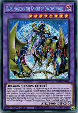 Yugioh Dark Magician the Knight of Dragon Magic BLMR-EN001 1st Edition Secret NM - Image 1