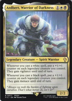 MTG Ardbert, Warrior of Darkness (77) | NM | Commander: Final Fantasy (FIC) - Image 1