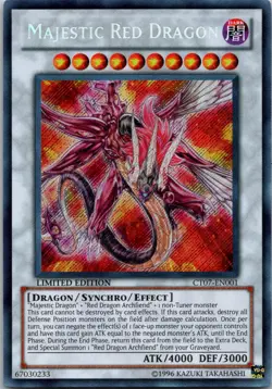 Yugioh Majestic Red Dragon CT07-EN001 Limited Edition Secret Rare NM - Image 1