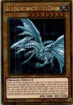 Yugioh Blue-Eyes Alternative White Dragon MVP1-ENG46 1st Edition Gold Rare NM - Image 1