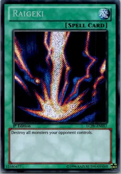 Yugioh Raigeki LCYW-EN054 1st Edition Secret Rare NM - Image 1