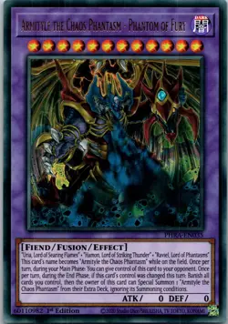 Yugioh Armityle the Chaos Phantasm - Phantom of Fury PHRA-EN035 1st Ed Ultra NM - Image 1