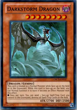 Yugioh Darkstorm Dragon ORCS-EN037 Super Rare NM - Image 1