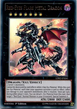 Yugioh Red-Eyes Flare Metal Dragon LDK2-ENJ41 1st Edition Ultra Rare NM - Image 1