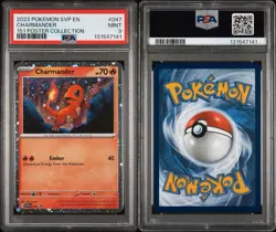Pokemon Card Charmander 047 Black Star Promo Pokemon 151 Poster Collection PSA 9 - Image 3