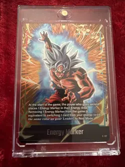 Son Goku Energy Marker Foil Card E-127 Silver Dragon Ball Super Card Game - Image 1