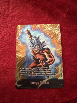 Son Goku Energy Marker Foil Card E-127 Silver Dragon Ball Super Card Game - Image 2