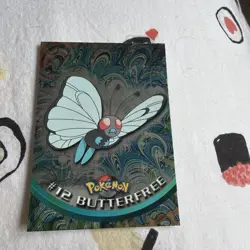 Pokemon Card Butterfree #12 Topps TV Animation Edition Holo Foil - Image 3
