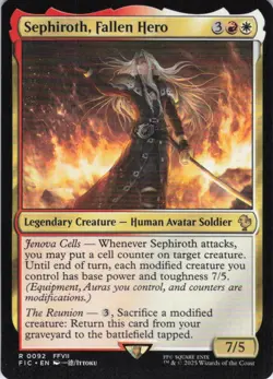 MTG Sephiroth, Fallen Hero (92) | NM | Commander: Final Fantasy (FIC) - Image 1