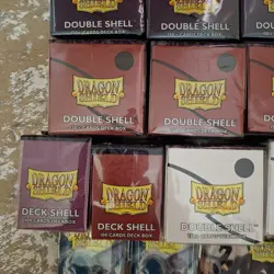 Dragon Shield Double Deck Shell Box & Perfect Fit Card Sleeves Clear Smoke Lot - Image 3