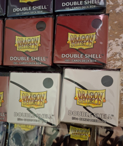 Dragon Shield Double Deck Shell Box & Perfect Fit Card Sleeves Clear Smoke Lot - Image 4