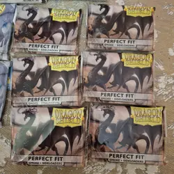 Dragon Shield Double Deck Shell Box & Perfect Fit Card Sleeves Clear Smoke Lot - Image 5