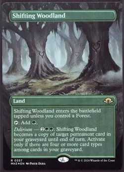 Shifting Woodland - 357 Borderless Foil MTG MH3 - Image 1