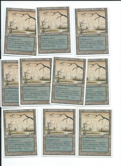 Magic MTG MISPRINT 10x German Drudge Skeletons Swamp With Regenerate moxbeta_com - Image 1