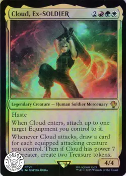 MTG Cloud, Ex-SOLDIER (2) | NM Foil | Commander: Final Fantasy (FIC) - Image 1
