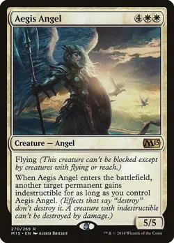 Aegis Angel 270 Rare Magic 2015 (M15) Lightly Played - Image 1