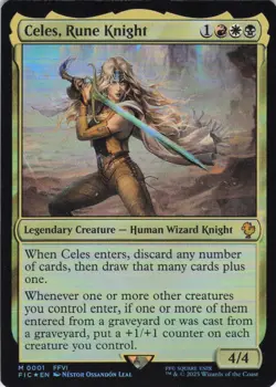 MTG Celes, Rune Knight (1) | NM Foil | Commander: Final Fantasy (FIC) - Image 2