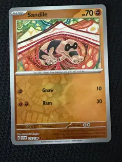 Sandile~Reverse Holo~ Tomokazu Komiya Gallery~ Pokemon Cards - Image 1