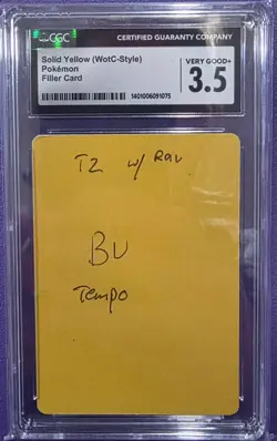 Pokemon WOTC Blank Filler Card CGC 3.5 With Employee Writing - Image 1