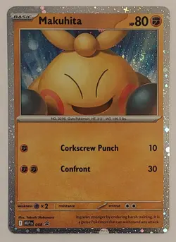 Makuhita 068 Cosmo Holo Promo - Perfect Order - Pokemon TCG Card - Has Swirl - Image 1
