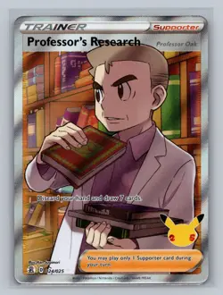 Professor's Research (Professor Oak) 024/025 Ultra Rare Celebrations Pokemon NM - Image 1