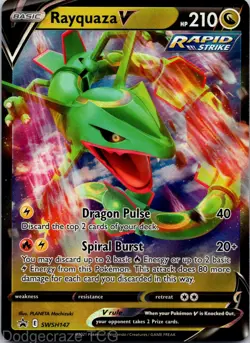 Rayquaza V SWSH147 Holofoil Promo Sword & Shield Promo Pokemon NM - Image 1