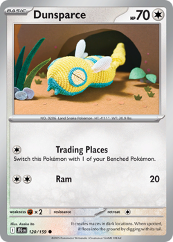 Dunsparce 120/159 C Journey Together Pokemon NM/M Asako Ito - Image 1
