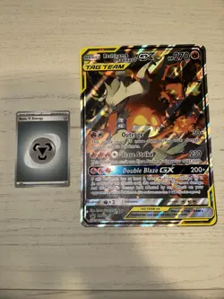 Pokemon TCG Reshiram & Charizard GX SM201 Alternate Art Jumbo Oversize - Image 1