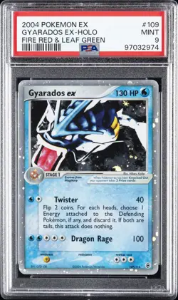 2004 POKEMON EX FIRE RED & LEAF GREEN #109 GYARADOS EX-HOLO PSA 9 - Image 1