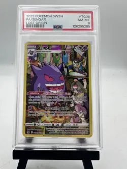 PSA 8 Gengar TG06/TG30 Pokemon Sword Shield Lost Origin Trainer Gallery Full Art - Image 1