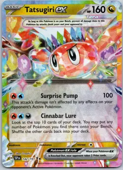 Tatsugiri ex 142/191 Double Rare Surging Sparks NM - Image 1