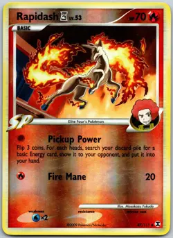 Rapidash E4 47/111 Reverse Holo Uncommon Rising Rivals LP - Image 1