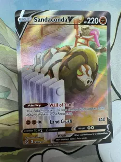 Pokemon TCG Sandaconda V (Alternate Full Art) 252/264 Swsh08: Fusion Strike Holo - Image 1