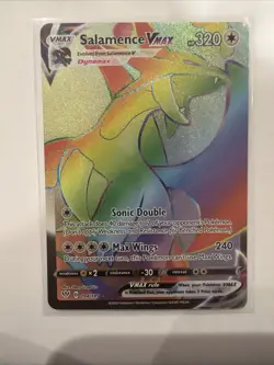 Salamence Vmax 194/189 Darkness Ablaze NM Full Art Secret Rainbow Rare Pokemon - Image 1