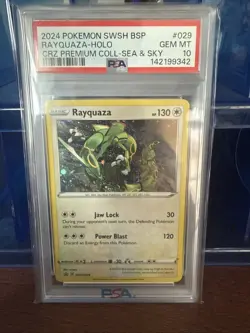 Pokemon 2024 Rayquaza SWSH029 Black Star Promo Premium Collection GEM MT PSA 10 - Image 1