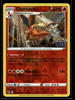 Charizard Holo Rare Pokemon GO 010/078 NM - Image 1