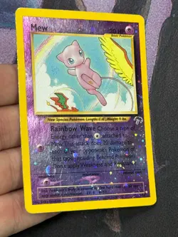 MEW 1/18 - Pokemon TCG Southern Islands English Reverse Holo Rare HP Heavy Play - Image 2