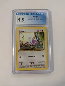 *POP 12* CGC 9.5 GEM MINT 10 Rattata SPANISH 1st Edition Base Set 61/102 Pokemon - Image 1