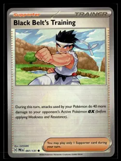 Black Belt's Training 097/131 Prismatic Evolutions POKEBALL Common Pokemon - Image 1